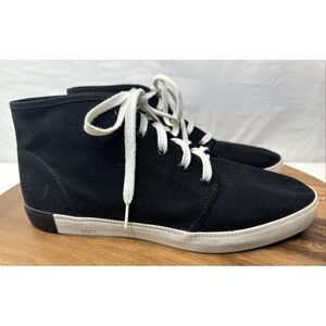 Timberland Chaka‎ Boots 10.5 Black Canvas Mens Davis Square Lace Up Black
